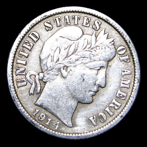 1914-D Barber Dime Silver ---- Nice Coin ---- #133M