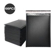 Black Poly Bubble Mailers Padded Mailing Envelopes Shipping Bags 6x7" 100Pcs