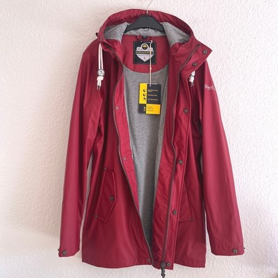 Schmuddelwedda Herren Regenjacke Parka Dunkelrot Outdoor Neu Gr. L