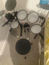 Gear4music Digital Electronic Drum Kit 4 Pads with Drum Stool & Pedal