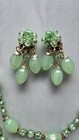 Vtg W. Germany 4 Strand Beaded Necklace & Cluster Earrings Glass Lucite Beads — photo 5