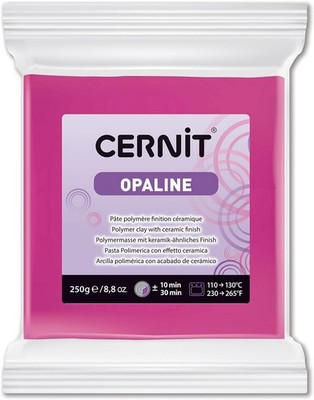 CERNIT CE0880250460C - Block Modelliermasse (Polymer) OPALINE, halb transluzent,