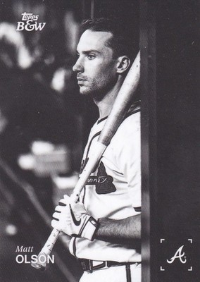 MATT OLSON TOPPS BLACK & WHITE BASE CARD ATLANTA BRAVES #64 2025 25