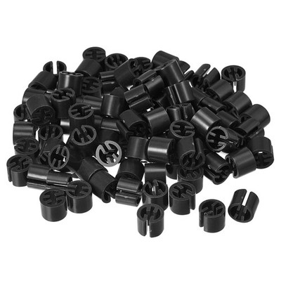 100 Count Black Clothes Hanger Marker Blank GARMENT COLOR CODING Fit 3.5mm Rod