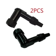 2Pcs Fit ATV Motorcycle Snow Spark Plug Boot Cap Cover 90 Degree 