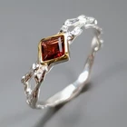 Gemstone Natural Garnet Ring 925 Sterling Silver Size 7.5 /R471702