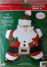 8142 DIMENSIONS "STAR SANTA PILLOW" FELT CHRISTMAS KIT - NIP BEAUTIFUL