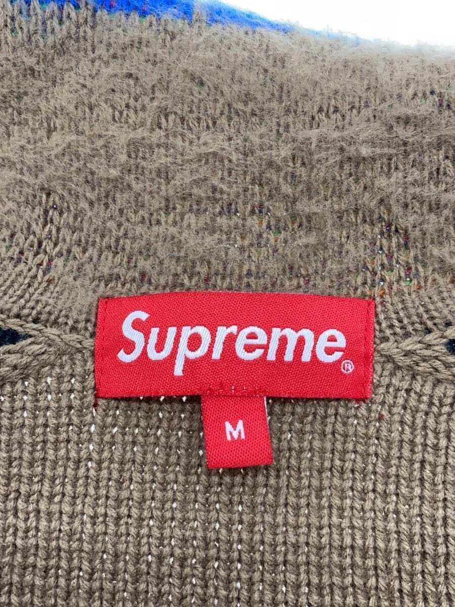 Supreme Knit Sweater Sleeve Stripe Zip Up (Thick M Acrylic Supreme Knit Sweater Sleeve Stripe Zip Up (Thick M Acrylic