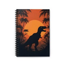 Dinosaur Spiral Notebook - Ruled Line, T-Rex Notebook, Kids Journal, School