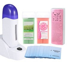 Newest Hair Removal Roll On Depilatory Heater Wax Waxing Warmer Paper Tools Kit