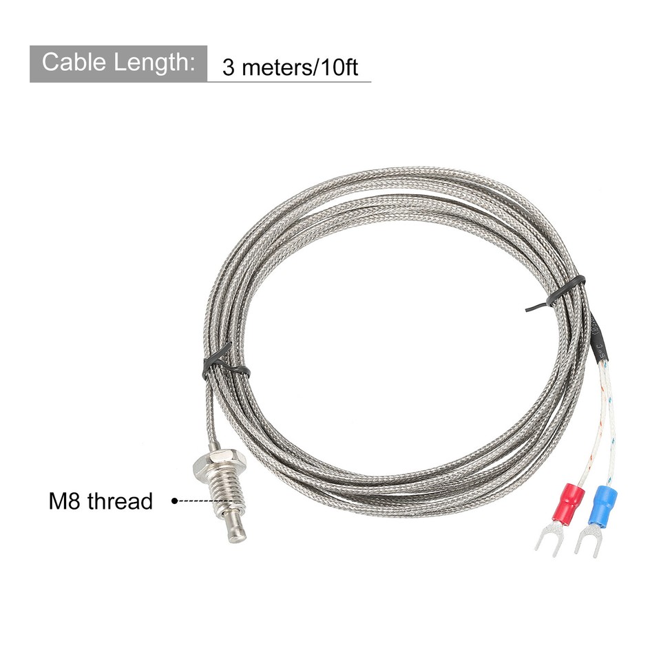 Type K 4M - Capteur De Température à Filetage Thermocouple M6, Type K, E, 0 800 ℃, Sonde Blindée