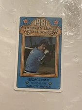 1981 Perma-Graphics Baseball ALL STAR  Credit Card GEORGE BRETT NM-MT!