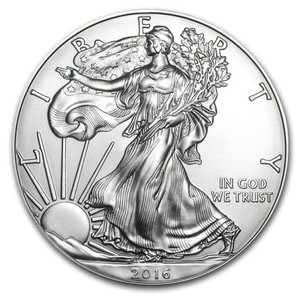 2016 - 1 oz American Silver Eagle Coin - One Troy oz .999 Bullion