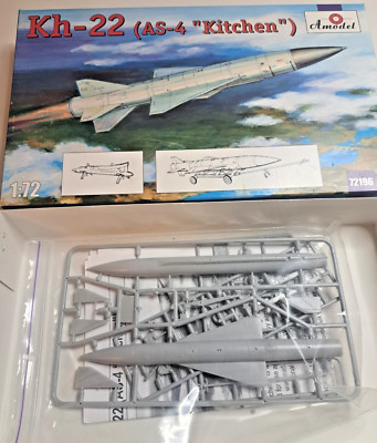 Amodel 72196 1/72 Kh-22 AS4 ''Kitchen'' Long-Range Anti-Ship Missile w/ Cart