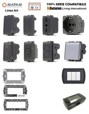 SERIE COMPATIBILE BTICINO LIVING FRUTTI PRESA SCHUKO PULSANTE INTERRUTTORE MAPAM