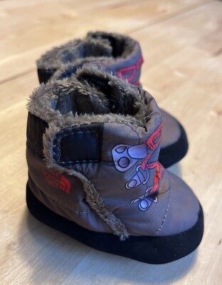 The North Face Baby Booties Heatseeker Hiking Boots Brown Infant Sz 1