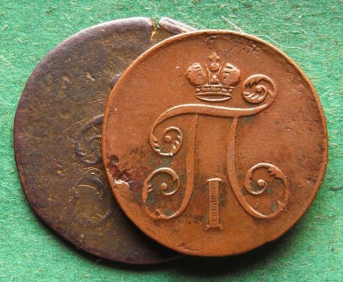 Russia 2 X Denga 1798 Em With Lack Coinage And Smooth Edge nswleipzig - Picture 4 of 4