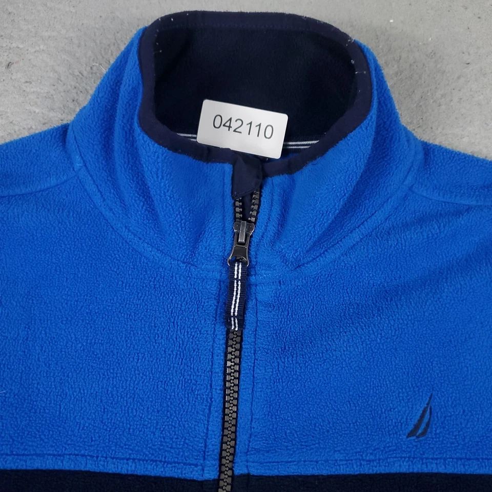 Nautica Sweater Boys XL Blue Fleece Full Zip Long Sleeve Sweatshirt Kids - Image 2 of 4