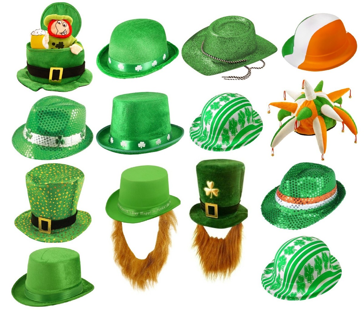 Irish Tricolour Jester Hat Mit Glöckchen – Orange-Weiß-Grün – St. Patrick’s Day & Irish Party Accessoire
