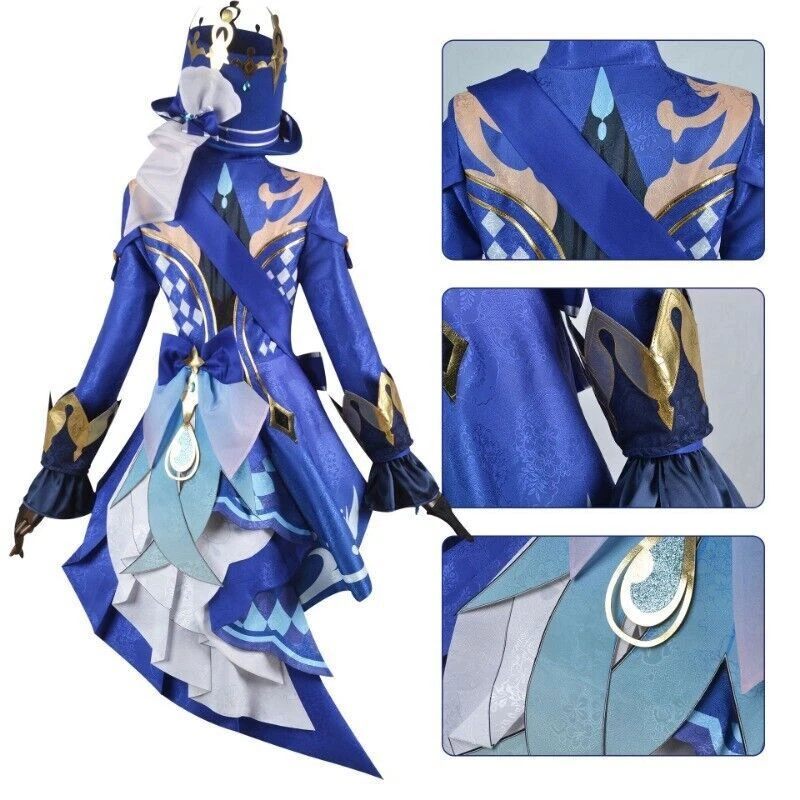 Focalors Genshin Impact Game Cosplay Costume Jumsuit Stage Women and Men Perform - Image 4 of 4