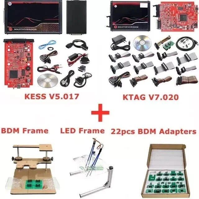 AERMOTOR 🌈 KESS V2 + KTAG Master 22 câbles - KSuit 2025 V5.017/7.020 - 4 LED BDM