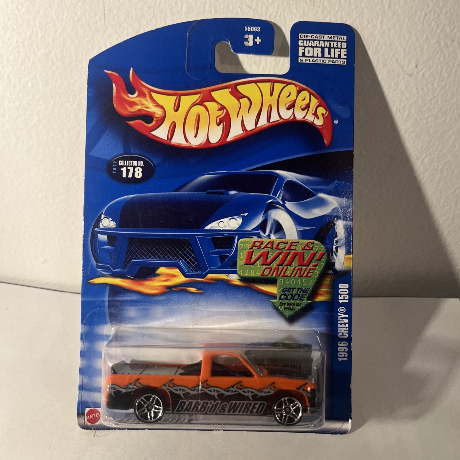 Hot Wheels 2002 Mainline - 1996 Chevy 1500 (Orange) #178