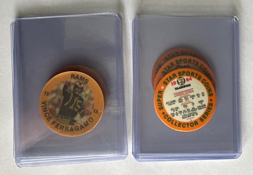Vince Ferragamo 1984 7-11 Super Star Münzen Sammler Los Angeles, Rams Hologramm - Bild 1 von 2