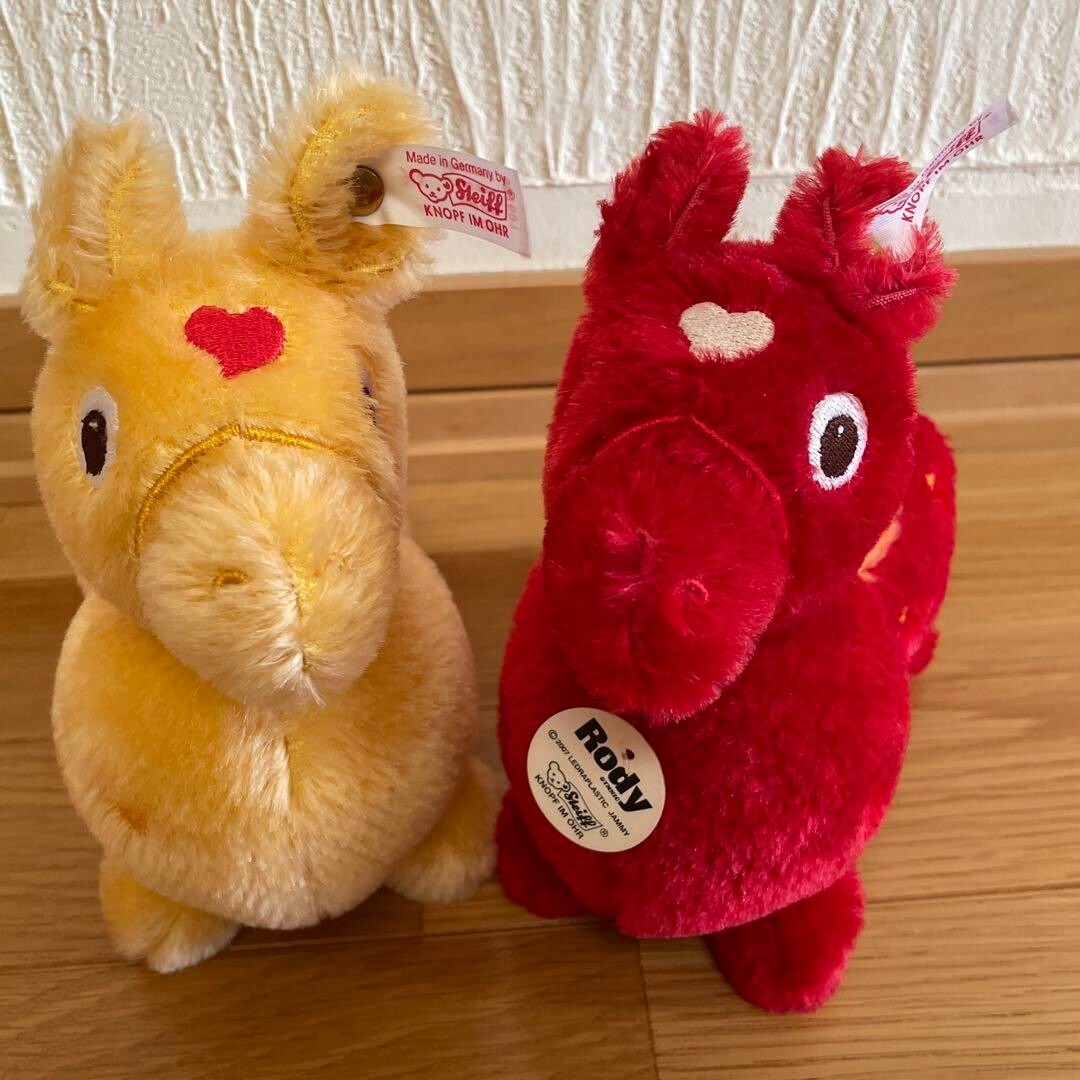 Steiff Rody Rocking Horse Plush Two‑Piece Set with Tags and