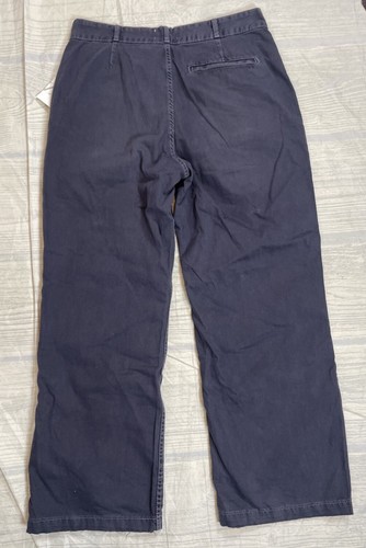 NEW ZARA slate Blue Gray Chino Pants Woman’s Size 8 Classic 100% Cotton - Picture 4 of 16