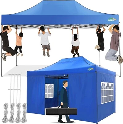 COBIZI Pavillon 3x4,5 Wasserdicht Faltpavillon mit 4 Seitenwand Popup Partyzelt