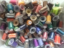 Big Lot of 100 Spools Polyester Embroidery Machine Thread