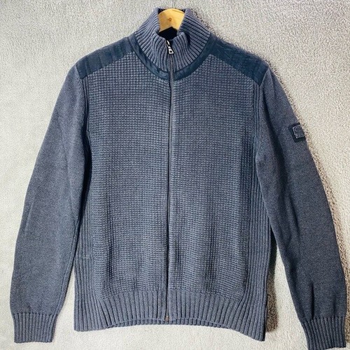 Guess Sweater Men Large Casual Full Zip 