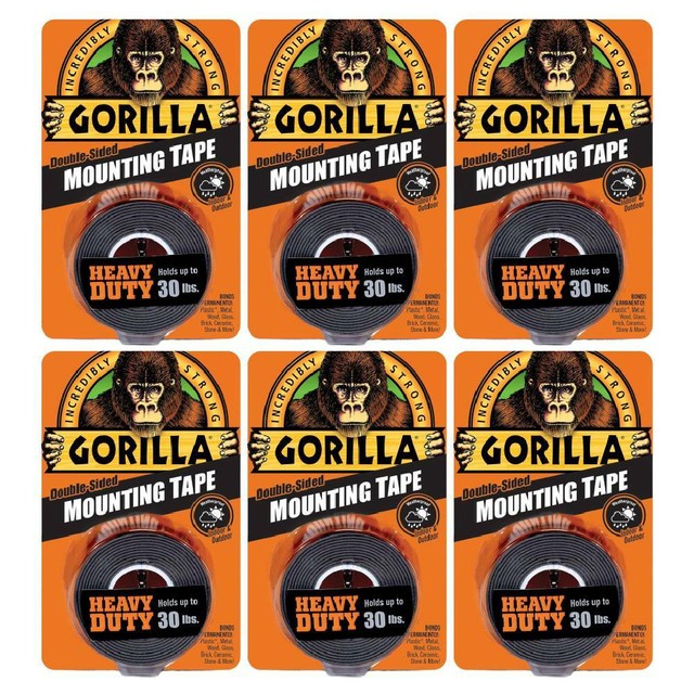Gorilla Mounting Tape Heavy Duty Double Sided Adhesive 1x60 Inches