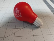 ENRON Vintage stress foam lightbulb, Red.