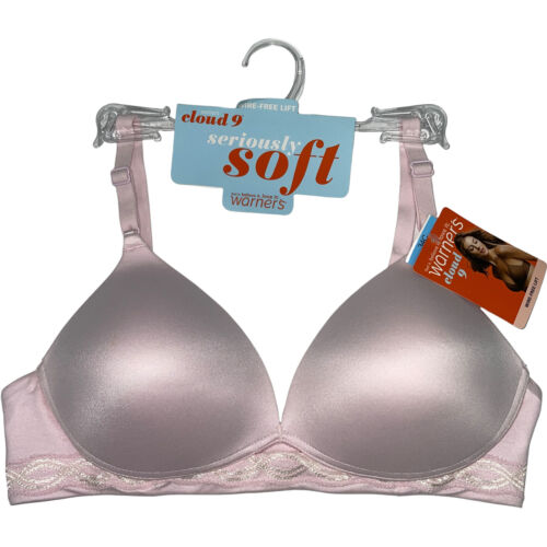 Warner's Bra Wirefree Lift Seamless Contour Soft Cloud 9 T-Shirt Smooths 1869 - Picture 12 of 105