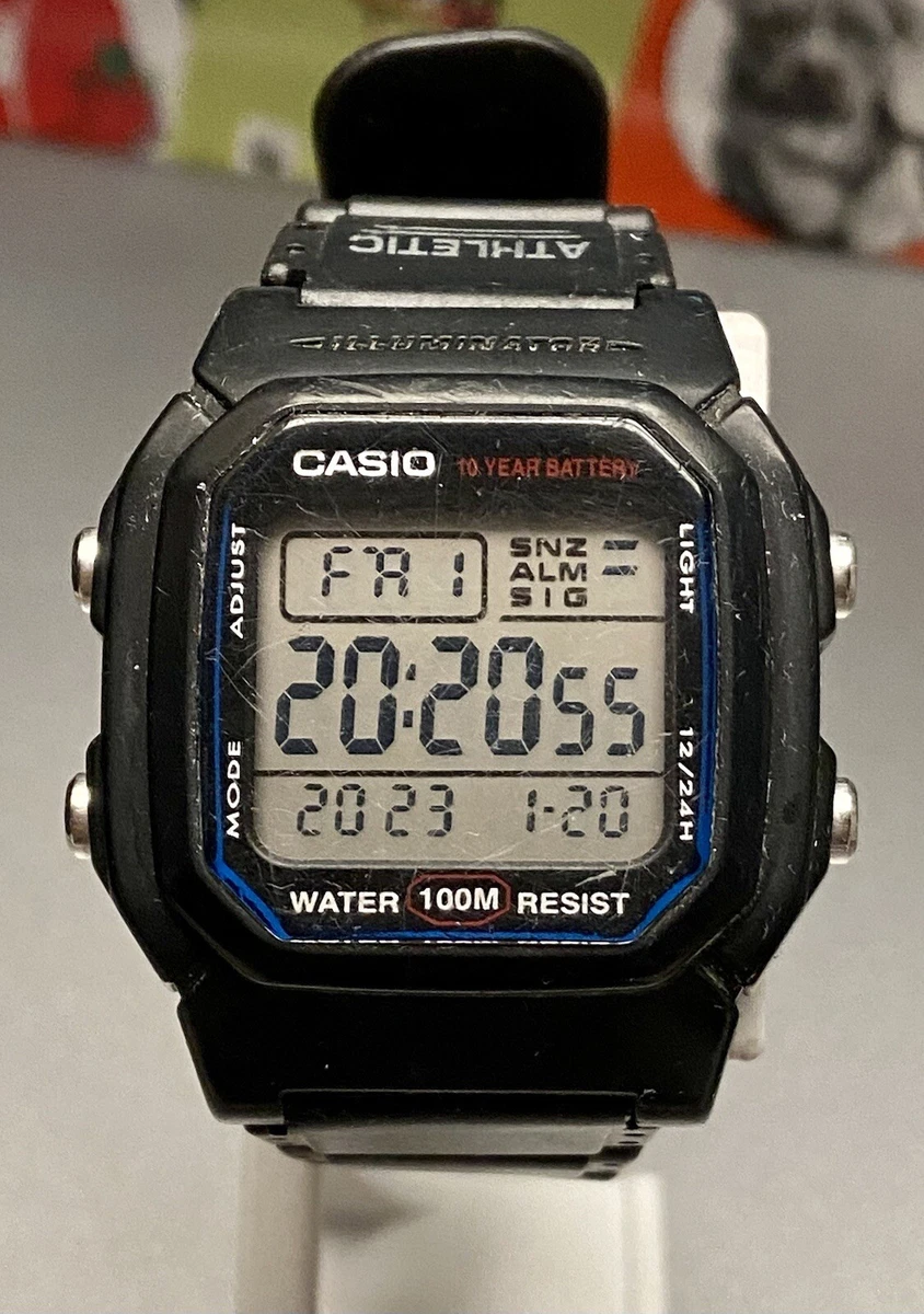 Duplikering Give server CASIO WATCH Illuminator Water Resist 100M Alarm LCD Digital Alarm Timer  Backlit | eBay