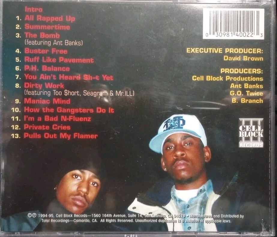 I'm a Bad-N-Fluenz by Rappin' Ron (CD, Feb-1995, Cell Block I'm a Bad-N-Fluenz by Rappin' Ron (CD, Feb-1995, Cell Block