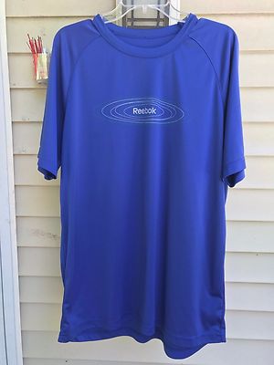 REEBOK MEN'S BLUE T-SHIRT polyester size XL