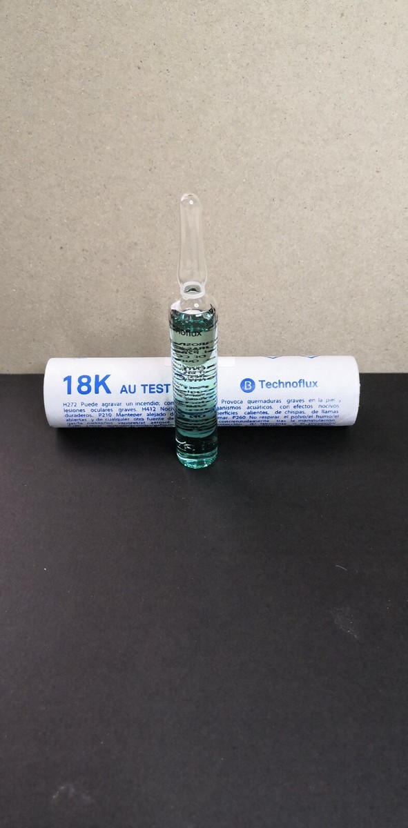 Testeur/Acide Réactif Technoflux Pour Platine/Bijoux - Ampoule De 15 Ml - Neuf