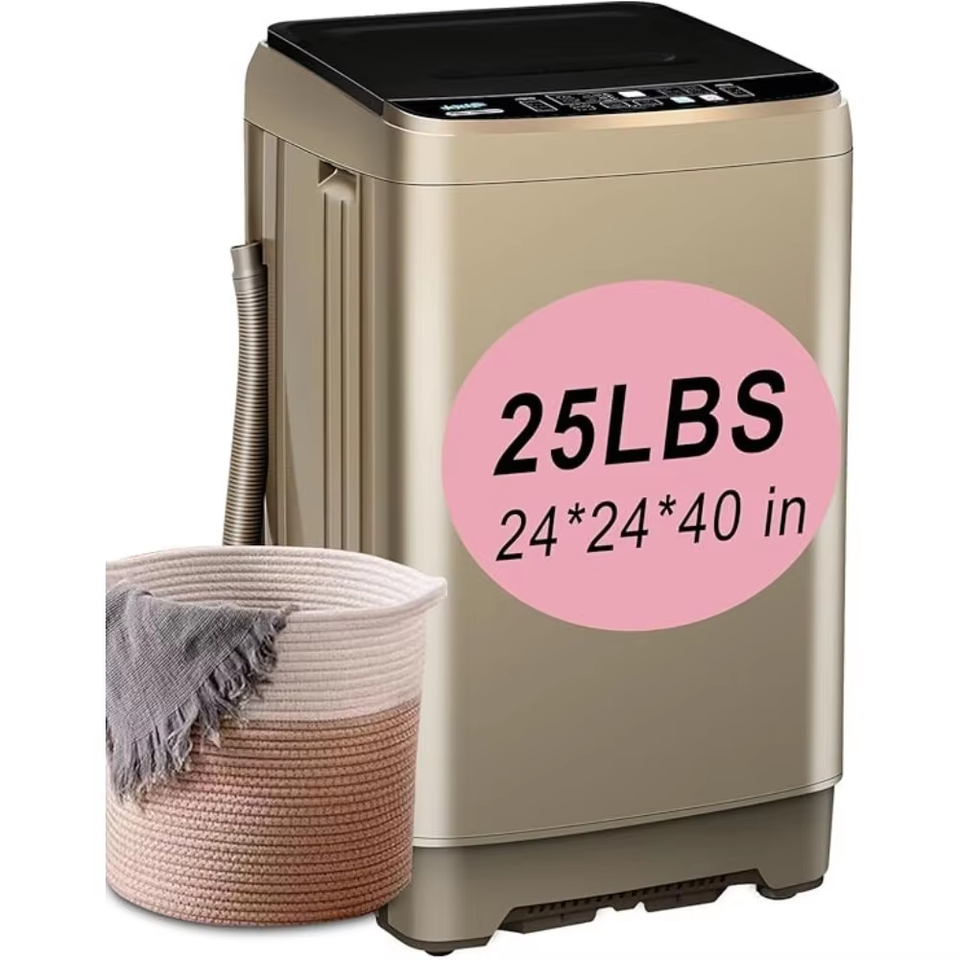 25 Lbs Portable FullAutomatic Washing Machine with 10 Wash Programs eBay