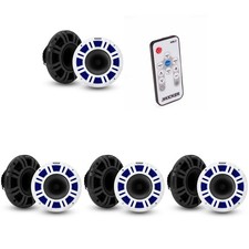 Kicker 4 48KMXL8 8" 4-Ohm RGB-LED KMXL Horn-Loaded Marine Coaxial Speakers,...