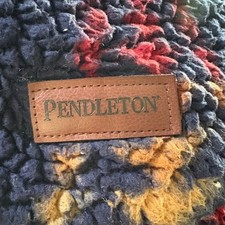 Pendleton Legend Lake Blue Southwestern Sherpa Fleece Blanket Queen 106 x 92 in