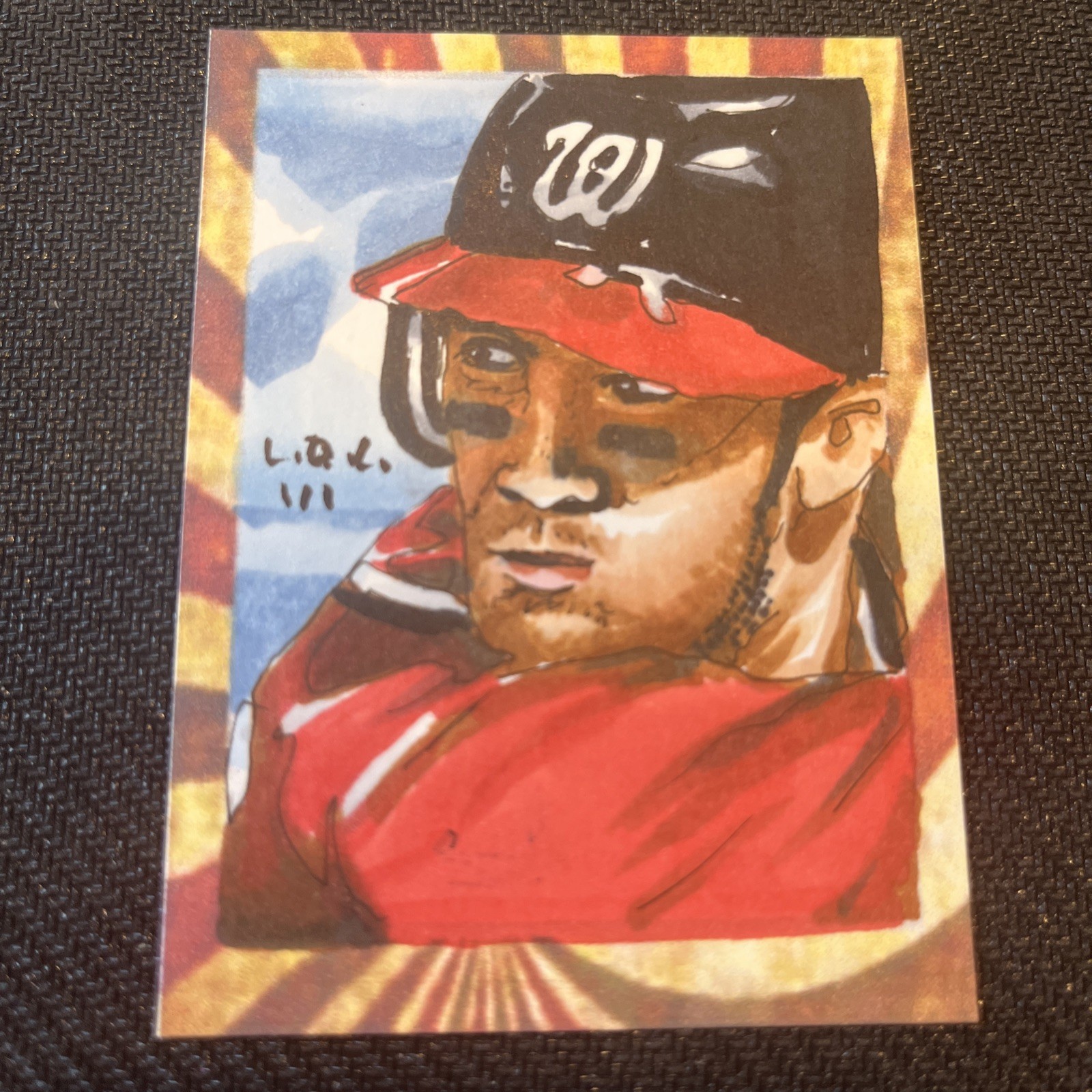Bryce Harper Painted By Artist 1/1 