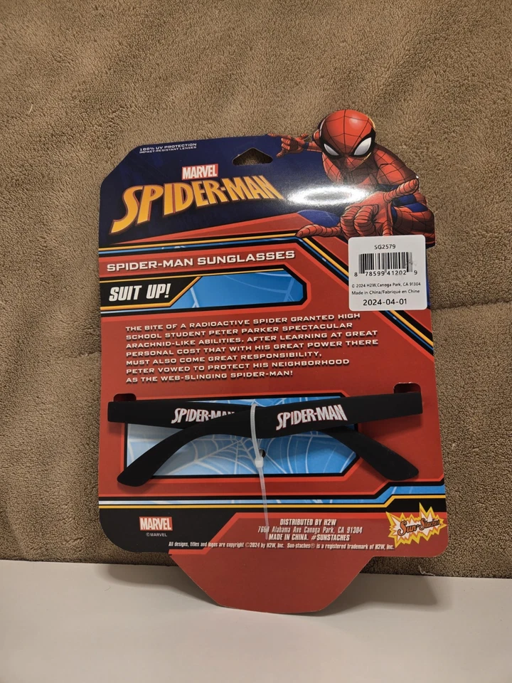 Marvel Spider-Man Mask Sunglasses By Sun Staches - Image 2 of 2