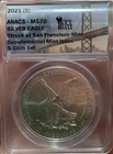 2021 (S) Type 2 American Silver Eagle MS 70 ANACS $1 Supplemental Mint Issue Key