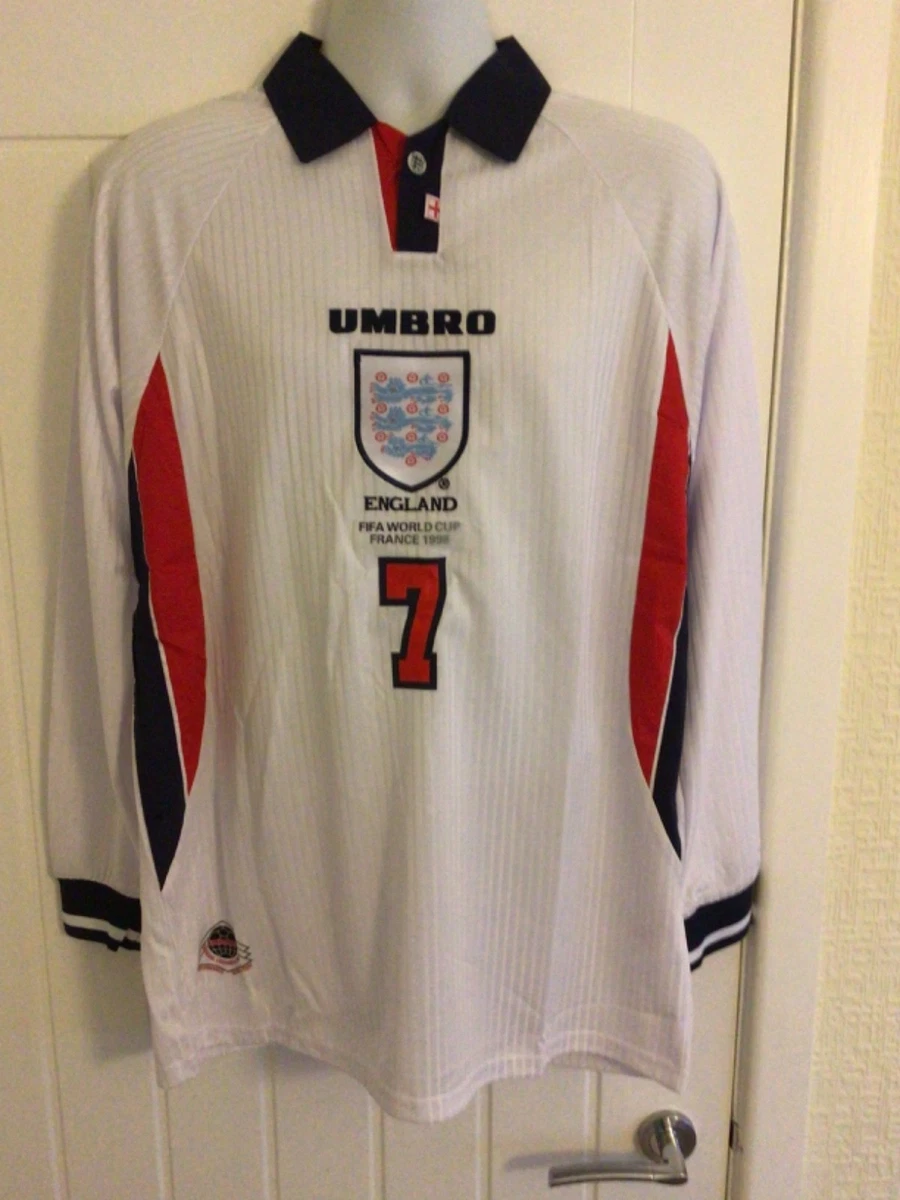2002-04 England Umbro Away Shirt Beckham #7 L/S *As New* XL | Vintage