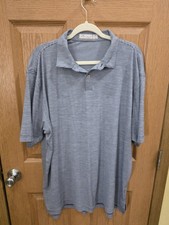 Peter Millar Featherweight Polo Shirt Mens 2XL Blue Striped Golf Lightweight