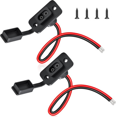 SAE Connector, ELECTOP Rectangular SAE Power Socket Sidewall Port, Weatherproof 