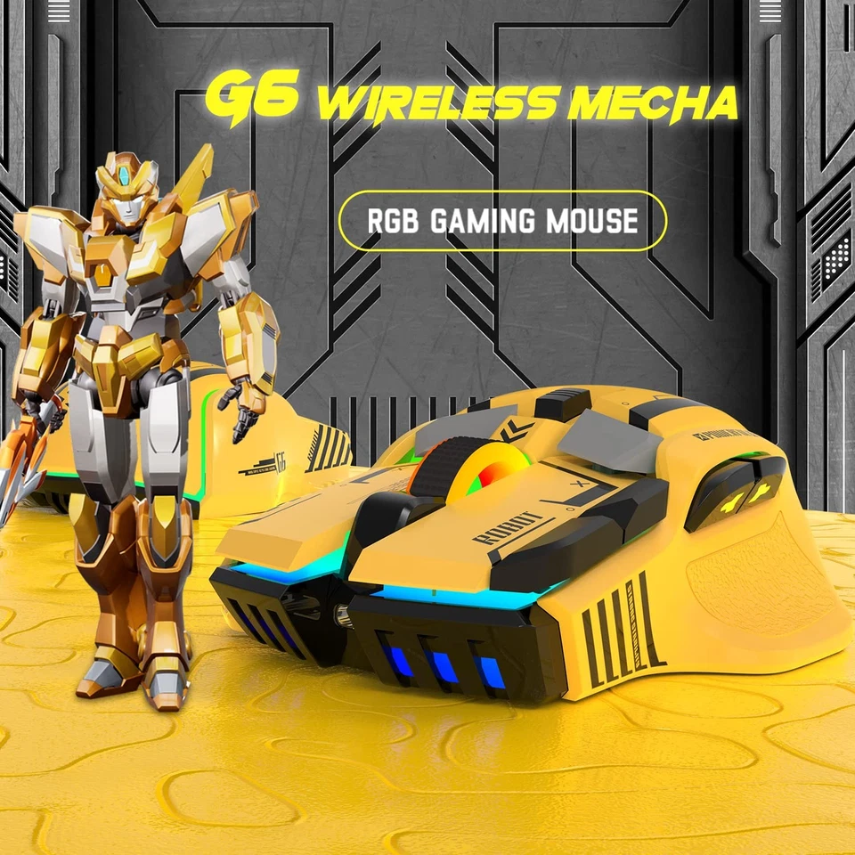 G6 Gaming Mouse, Wired/Wireless/Bluetooth Tri Modes, 5 Adjustable DPI and 11 ... - Image 2 of 4