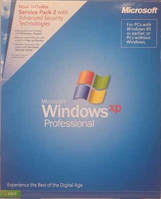 Vintage Microsoft Windows XP Professional Full Retail Version (Service Pack 2) -